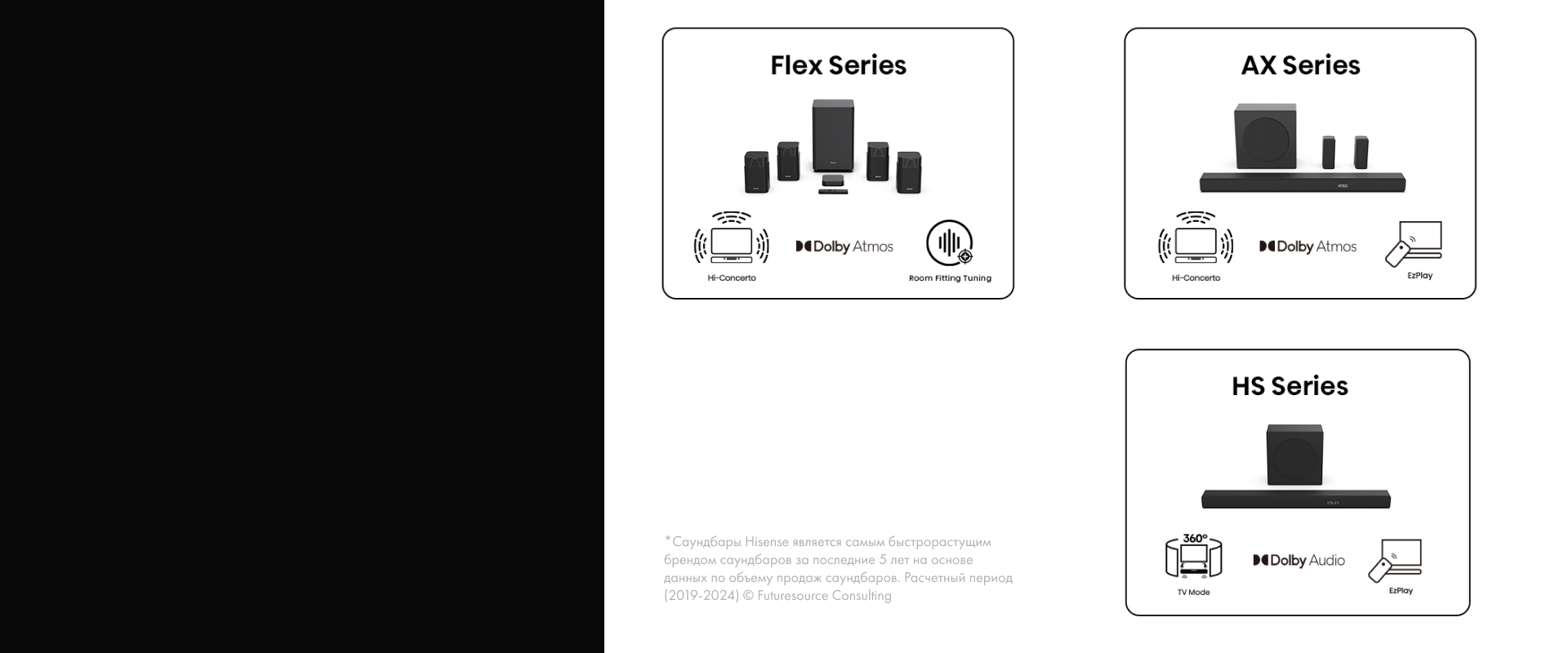 Музыкальный спутник телевизоров Hisense — саундбары